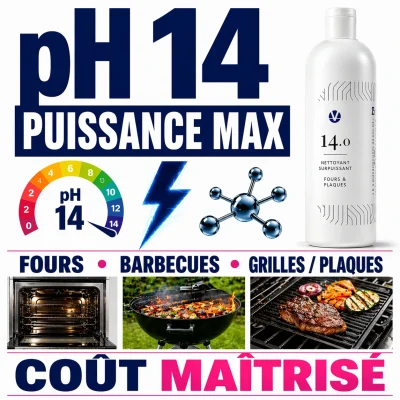 Décapant four Grill pH 14 pour graisses carbonisées, vitres d’insert