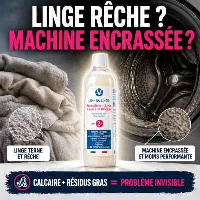 Assouplissant Ecologique Linge VHYG Rinçage Facile - 50 lavages