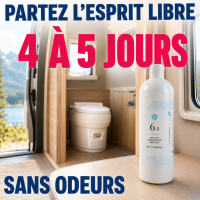 WC Chimique Pro N°6.1 | Votre Réserve de 50 Vidanges (0,53 € l'unité) | Anti-Odeurs & Liquéfiant Matières | Doseur OFFERT